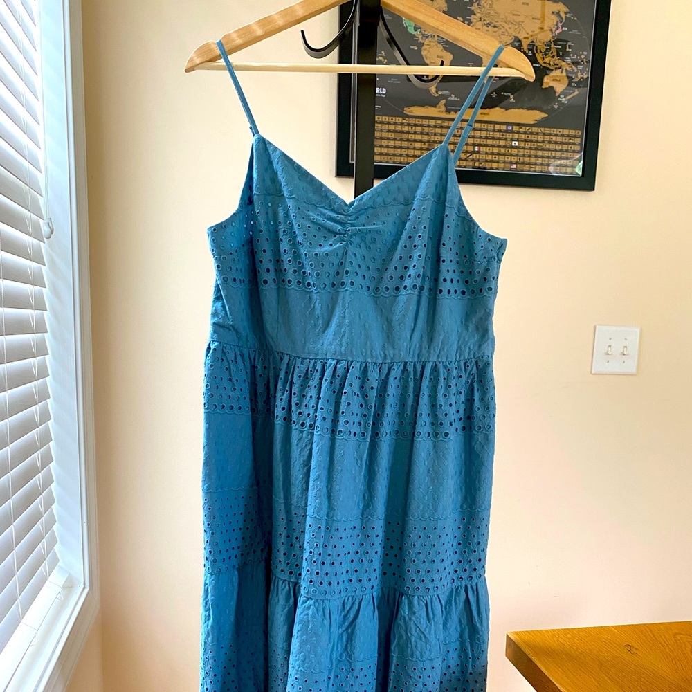 Modcloth Blue Eyelet Dress